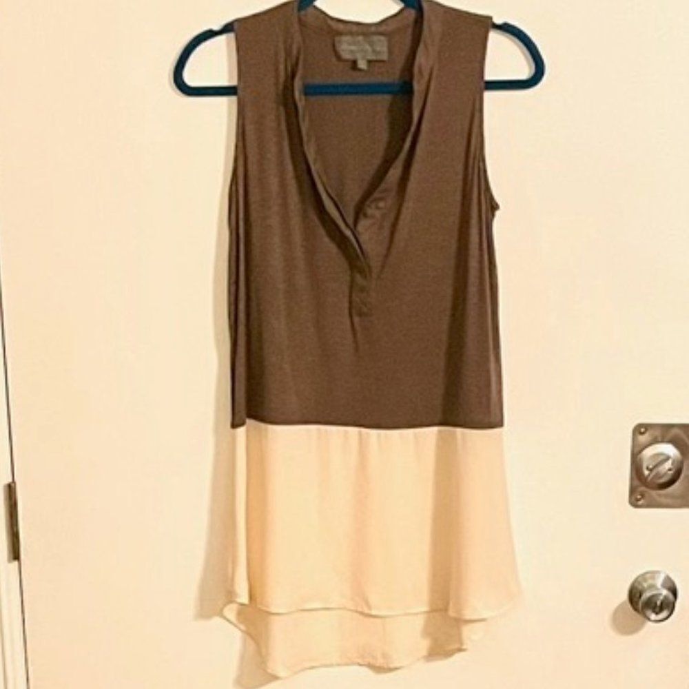 Anthropologie Split Tone Tank (S)